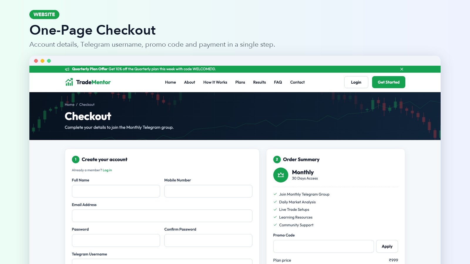 One-Page Checkout
