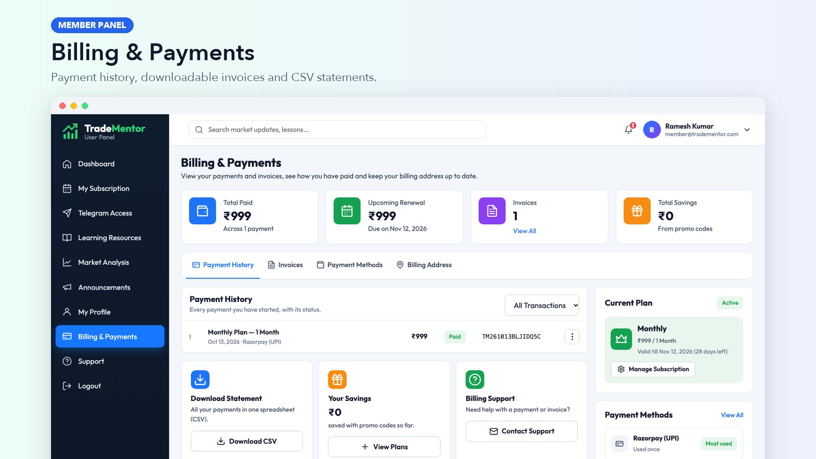 Billing & Payments
